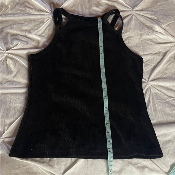 NWT Dance & Marvel Black Ribbed Strapy Tank Top Size M - Picture 9 of 10
